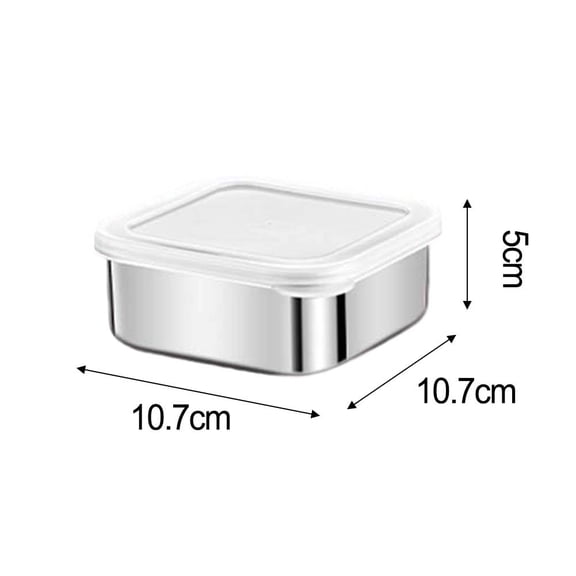 Stainless Steel Snack Containers With Silicone Lid Metal Lunch Box For Picnic