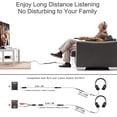 thumbnail image 5 of Simolio SM-906TV-W Over Ear Headphones With Extended Cable, Black, 5 of 7