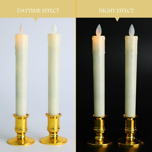 WHAMVOX 4 Pair Electronic Candle Light Decorative Candles Flameless