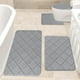 thumbnail image 5 of Fiudx Juego de Alfombras de Baño de Espuma, Suave Terciopelo Polar con Reverso Antideslizante, Muy Absorbentes, Lavables a Máquina, Juego de 4 Alfombras de Baño, Diseño Moderno, Multiusos, 40 X 60 Cm, 5 of 6