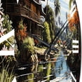 thumbnail image 5 of Designart "Bali Bliss Asian beauty" Asian Oversized Wall Clock, 5 of 5