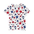 thumbnail image 2 of Eltusu Girls Cotton T-Shirts, Pullover Crew Neck Short Sleeve Soft Summer Tops Multicolor Size 3-4 T, 2 of 3