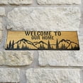 thumbnail image 2 of Welcome to our Home Mountain Scene 4x12 BLACK Sign, 2 of 4
