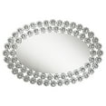 thumbnail image 4 of Colleen 31 x 47 Inch Oval Wall Mirror Crystal Flowers Silver, 4 of 7