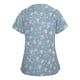 thumbnail image 4 of Puntoco Blusa de manga corta con cuello en V para mujer, estampado de uniforme de trabajo con bolsillos Puntoco Puntoco-4581, 4 of 5