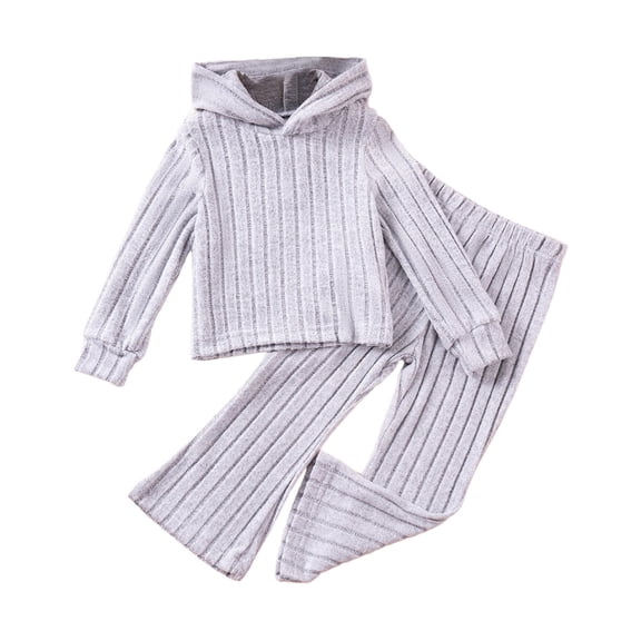 XXWXYD Girls 2 Piece 𝖳racksuit Long Sleeve Hooded Sweatshirt Flared Bell Bottom Pants Set Fall Winter Casual Outfits Kids Clothing Sportswear Hoodie Jogger Sweatpants Two Piece Outfit