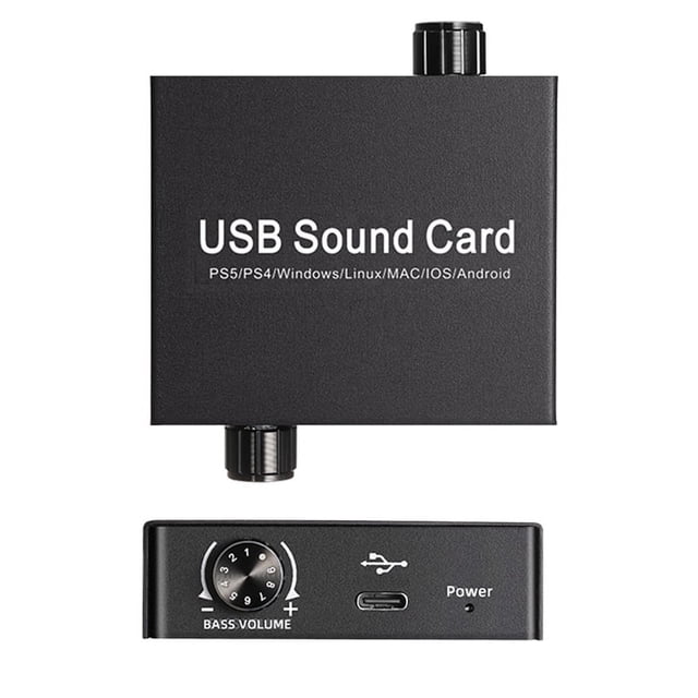 USB-C Sound Card Audio External 3.5Mm Microphone Audio Adapter Soundcard For PS4 PC Laptop Headset USB Sound Card Durable