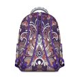 thumbnail image 3 of Paisley Gift Backpack for College - Waterproof Laptop Bookbag with Paisley Print, Stylish School Backpack for Teens & Adults, Durable Daily Bag, 3 of 6