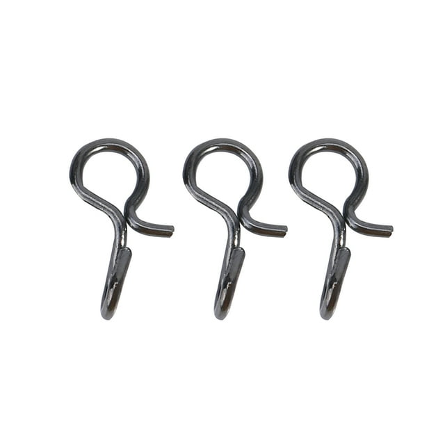Anzuelo con mosca de acero inoxidable negro, broche de señuelo, broches de pesca de cambio conveniente (S)
