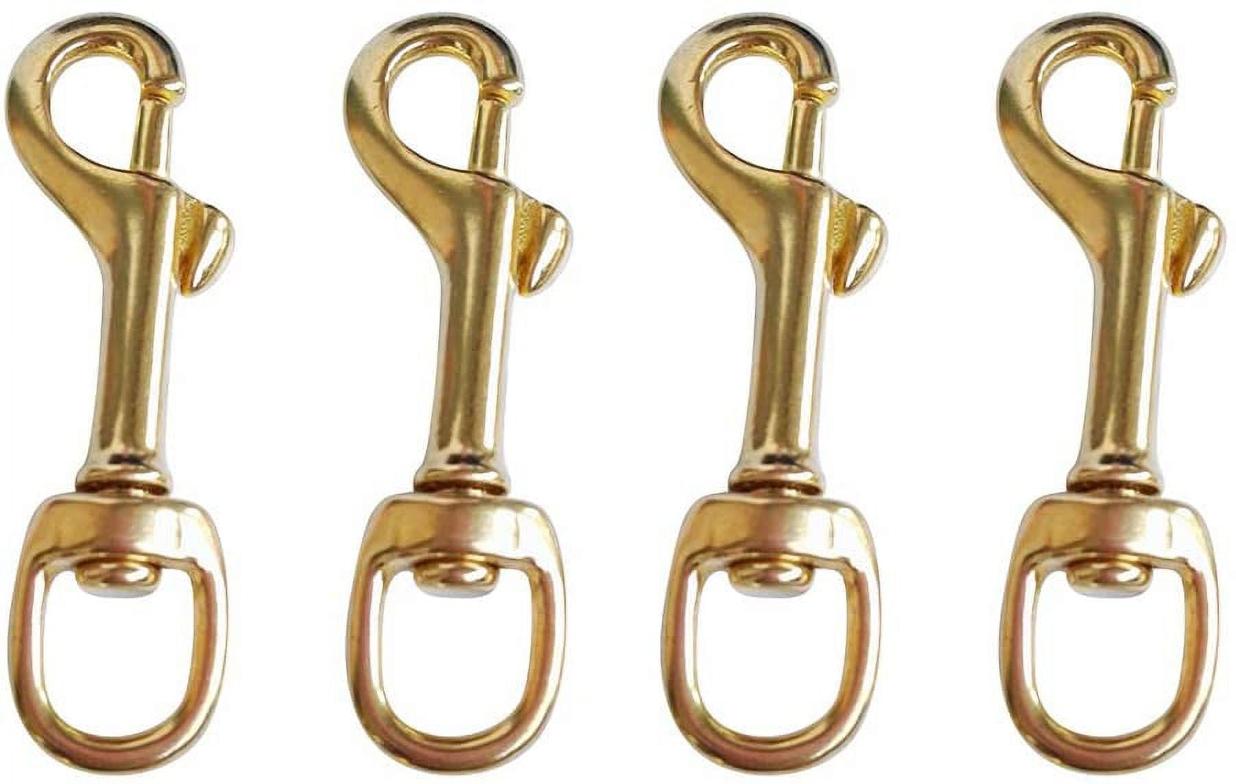 Heavy duty gold solid brass small trigger snap swivel snap hook ,8mm 1 –  DMleather