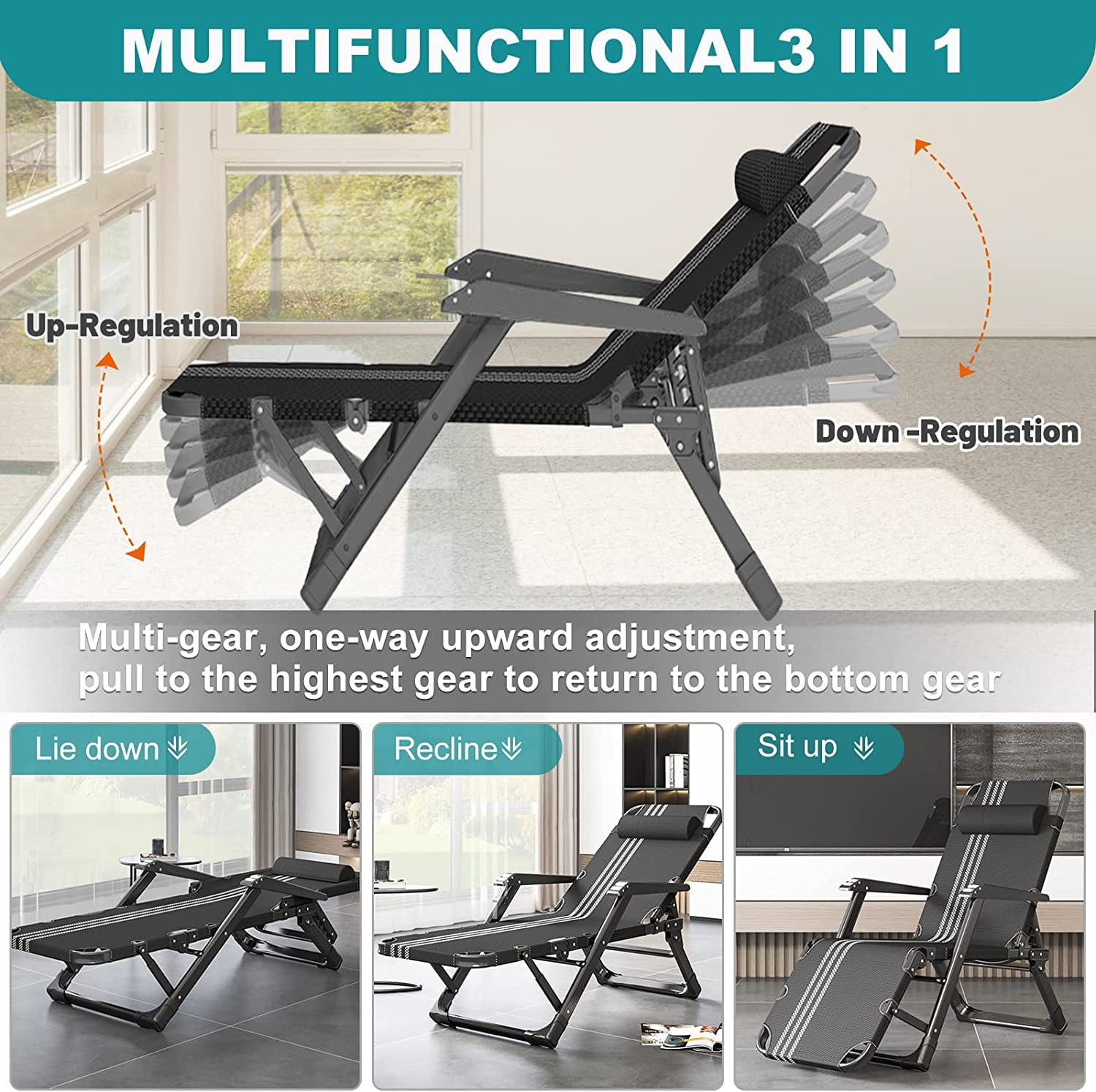 real living folding patio chair