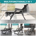 thumbnail image 4 of ABORON Living Room Chairs, 3 in 1 Folding Chair & Bed for Living Room/Bedroom/Office, Folding Lounge Chair Reclining Patio Chairs with Mattress for Indoor Outdoor, 4 of 8