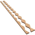 thumbnail image 6 of Ekena Millwork 47"H x 3/8"T Casablanca Adjustable Wood Decorative Slat Wall Panel Kit, Maple (contains 30 Slats + 1 Straight Edge Starter Slat), 6 of 16