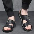 thumbnail image 2 of Orthopedic Sandals for Men with Arch Support Wide Width Comfortable Leather Thick Toe Beach Walking Slides, 2 of 7