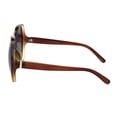 thumbnail image 3 of Womens Large Mod Round Plastic Celeb Sunglasses Brown Orange Smoke, 3 of 4