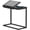 Black-Modern, variant on Brown Plug C Shaped End Table with Charging Station for Living Room Bedroom