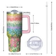 thumbnail image 2 of OBREWU Pioneer Flower Tumbler with Handle and Lid,Pioneer Flower 40oz Double Wall Vacuum Insulated Tumbler,Cups Gift for Women and Men, 2 of 7