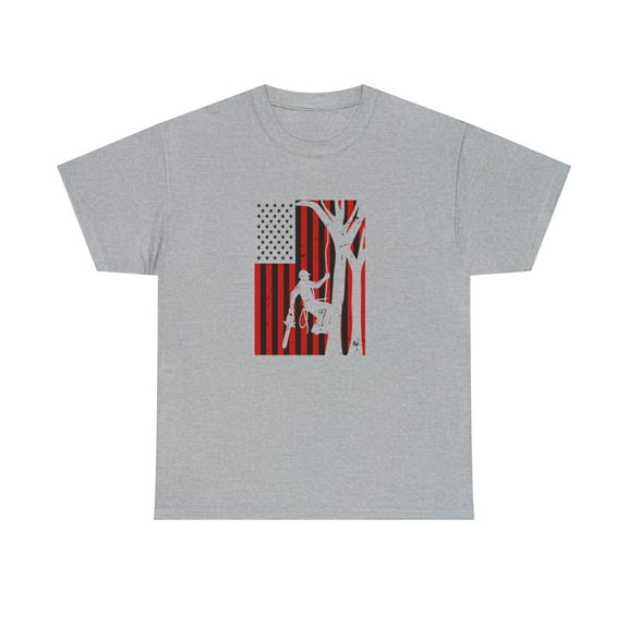 Patriotic Tree Climber Shirt, Chainsaw, Arborist, Tree Trimmer - ID: 1661