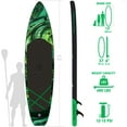 thumbnail image 2 of GREEN EMERALD 13FT x 37" Mega Wide Inflatable Stand Up Paddle Board, Ultra Stable Wide SUP Up to 3 people/480LB Fully equipped w/ Premium SUP Accessories, 2 of 7