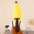 thumbnail image 5 of Una diadema de plátano Lindo sombrero de felpa Novedad divertida Animal de peluche Sombrero de fruta Máscara Gorra Accesorios para fotos Vestir Sombrero Cosplay Fiesta de Halloween Disfraz Sombrero, 5 of 5