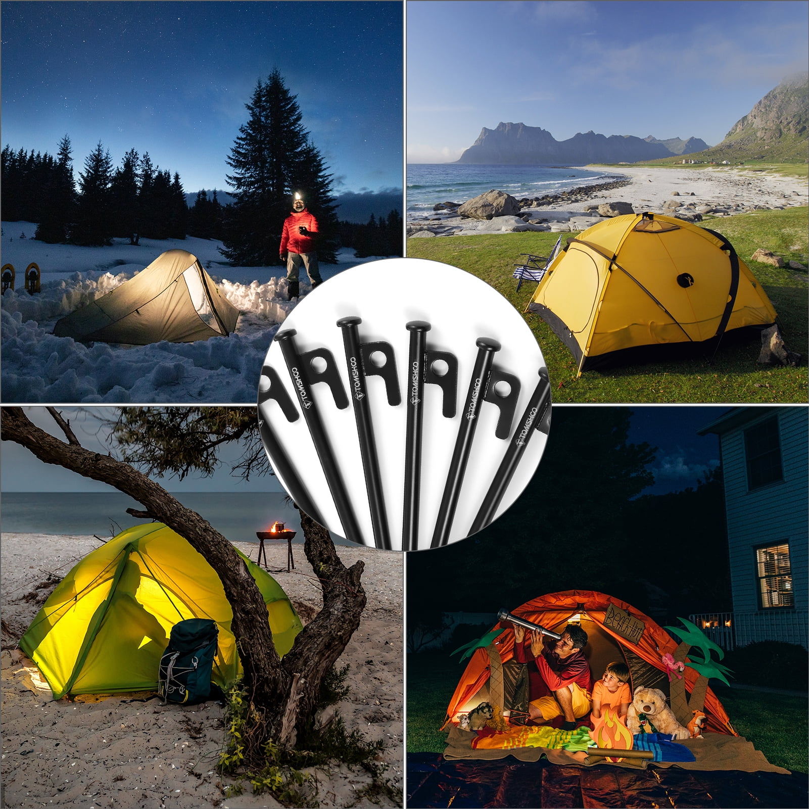 Tent Pegs, Canopy 8 Inch /12 Tent 6pcs Heavy 6pcs Heavy Duty Heavy Duty Steel /12 Inch Tent Duty Steel Tent Inch Tent 6pcs Tent Ss Dsfen Qisuo Buzhi Adben