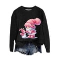 thumbnail image 1 of HOWPAY Chandails de Noël pour Femmes Style Noël Imprimé Blouse Décontractée Col Rond Manches Longues Chandail Confortable Vacances Ample Léger Tenues d'Automne Noir TTG, 1 of 4