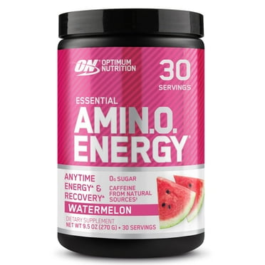 Optimum Nutrition Amino Energy Pre Workout   Essential Amino Acids Powder, Watermelon, 30 Servings