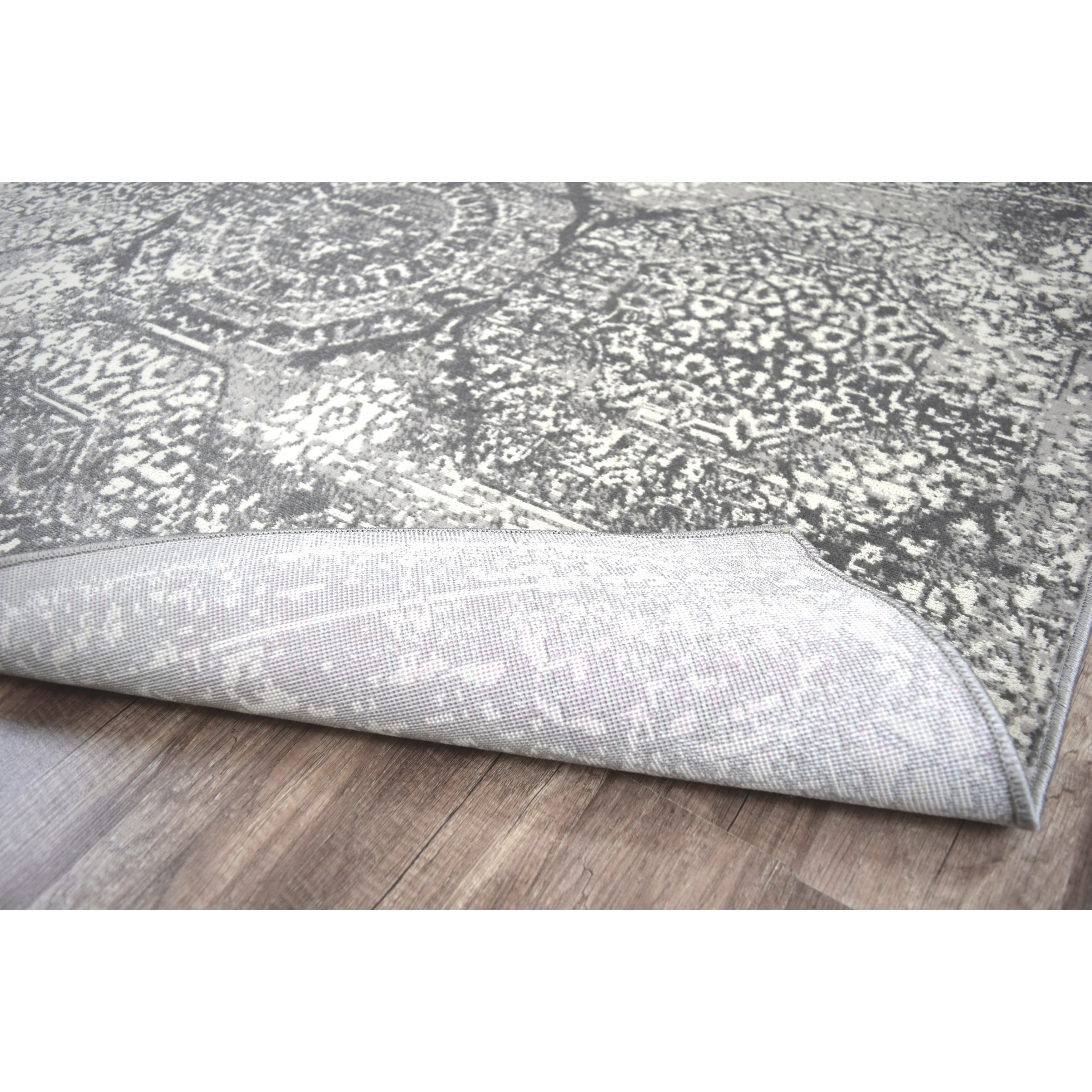 Rugs America Riley Collection Silver Chain RY40A Vintage Transitional Area Rug 8'0"x10'0"