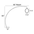 thumbnail image 4 of Lite Source Monita 83" Matte Black LED Modern Orb Arc Floor Lamp, 4 of 4