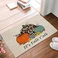thumbnail image 2 of Thanksgiving Doormat Harvest Pumpkin Orange Entrance Door Rug Leopard Sunflower It''s Fall Y''all Indoor/Bathroom/Kitchen/Bedroom/Entryway Floor Mat Thanksgiving Harvest Decorative Anti-Slip, 2 of 5