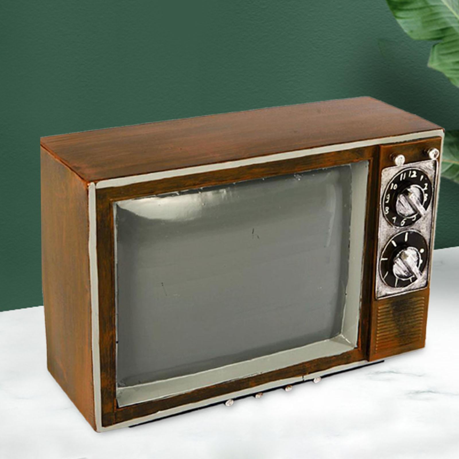 Televisión Retro En Miniatura 1/12 Con Luz Y Sonido – Modelo De TV Vintage Para Casa De Muñecas Y Decoración De Micropaisajes