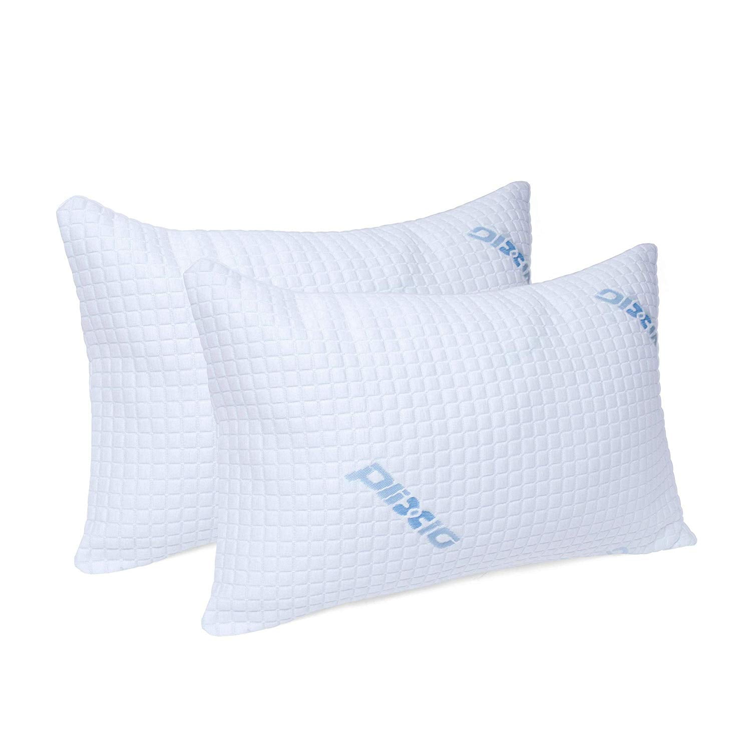 2 Pack Plixio Shredded Memory Foam Pillow With Bamboo