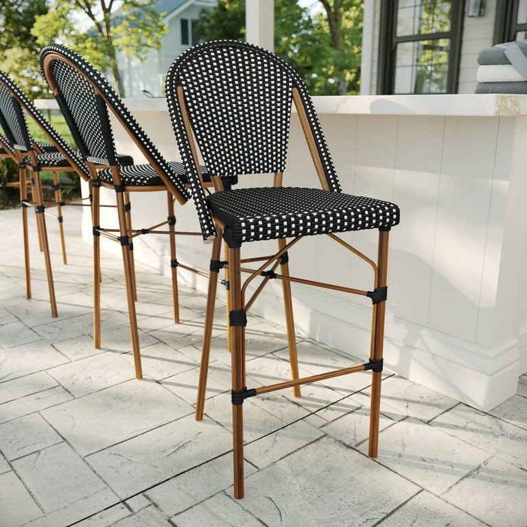 Martha Stewart Indoor-Outdoor Stackable Bistro Bar Stool with