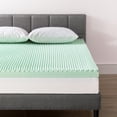 thumbnail image 3 of Crown Comfort 3 Inch Egg Crate Memory Foam Mattress Topper with Calming Aloe Infusion Twin, 3 of 5