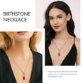 thumbnail image 3 of Bestyle Birthstone Necklaces for Women Healing Crystal Pendant January Hexagonal Synthetic Garnet Jewelry Christmas Birthday Gift, 3 of 9