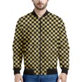 thumbnail image 3 of Chaqueta con cremallera a cuadros con estampado 3D multicolor para hombre, sudadera de gran tamaño, chaquetas de calle para primavera y otoño, abrigos de manga larga, 3 of 5