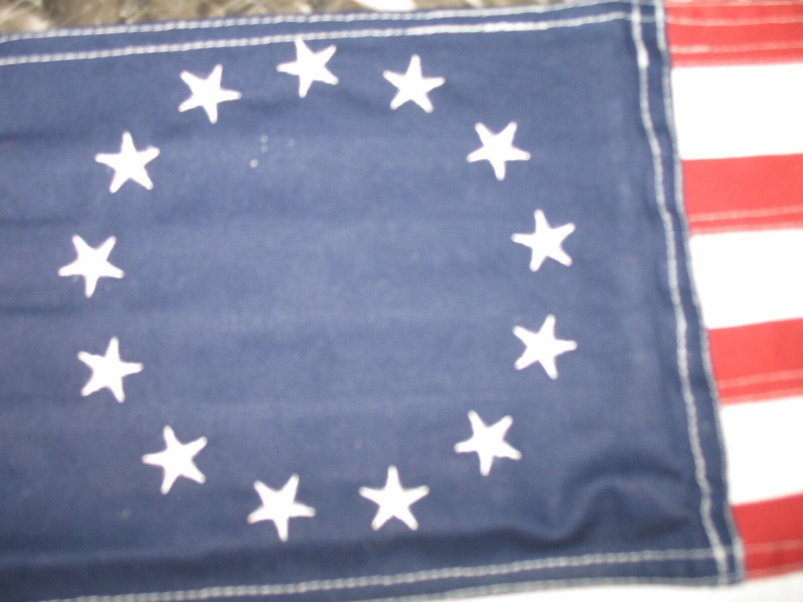 Details about   12x18 Embroidered Betsy Ross 100% Cotton Sewn Flag  12"x18" Banner w/ Clips 