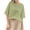 Green, variant on Women's Linen T-shirt Round Neck Half-Sleeve Top with Buttons Cotton Linen Summer Casual Breathable Loose Fit Fashion Tops