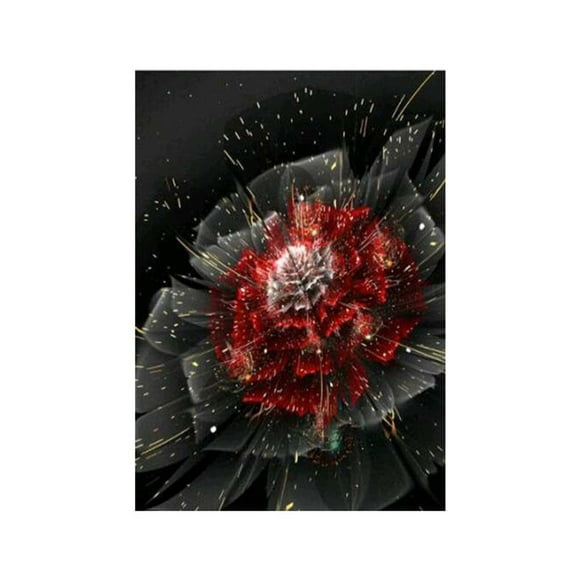 30x40CM Square Rose Pattern Household rhinestone painting Needlework Rhinestone Painting DIY Canvas Material Cross-stitch of Diamond Needlework