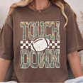thumbnail image 3 of Camo Touchdown Football Shirt for Men Women & Teens Game Day Checkered Tailgate Graphic Tee Espresso Shirt Small, 3 of 7