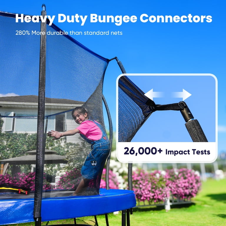 Zupapa 14x14 FT Square Trampoline for Kids & Adults, Outdoor Heavy