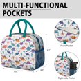 thumbnail image 6 of Womens White Dinosaurs Trees Cacti Pattern Lunch Box for Work,Insulated Lunch Bag for Women,Loncheras Para Mujer,Leakproof Adult Lunch Bag for Work,Beach,Travel,Picnic,Camping, 6 of 7