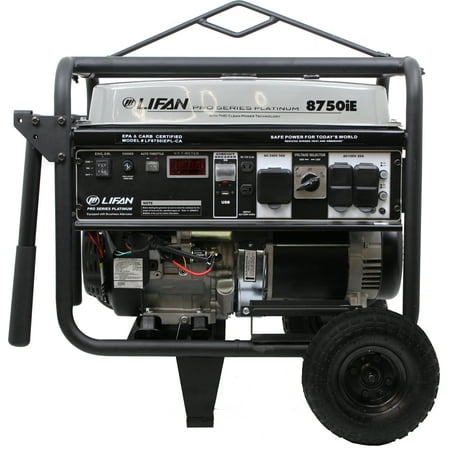 Contractor Generator - Lifan Pro-Series Platinum Premium LF8750iEPLRV-CA (California Sales Compliant) with Total Harmonic Distorion (THD), Clean Power Alternator, Rental/Contractor, OSHA Compliant Portable Generator
