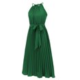 thumbnail image 4 of Vestido De Tirantes Finos Con Cuello Halter Halter Elegante Fiesta Maxi Vestido Mujer Sexy Cóctel Vestido (Verde XL) Cgtredaw para Mujer Verde T L, 4 of 9
