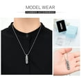 thumbnail image 5 of Cremation Urn Pendant Necklace with Hollow Cylinder Vial Keepsake Urn Cremation Jewelry Memorial Lockets for Ashes for Women Men, 5 of 6