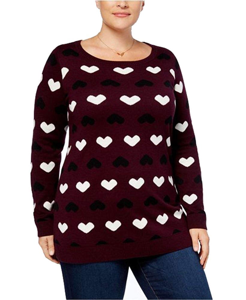 Print Sweater Damask Plum Combo 