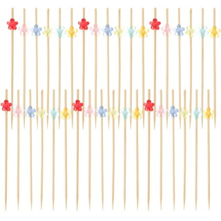 Yesbay 4/12Pcs Fruit Forks Floral Design Cartoon Plastic Sunflower Shape  Dessert Toothpick Bento Accessories for Home 