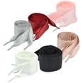 thumbnail image 3 of 6 pares Satin Shoelaces cordones de cinta de zapatos planos zapatillas zapatillas de deporte para mujeres niñas, 3 of 8