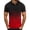Red, variant on SwiftWear Men Short Sleeve Polyester Turndown collar Gradient, Sports Casual Shirts White XXXL