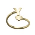 thumbnail image 2 of Bague d'Ouverture 26 Lettres Anglaises en Acier Inoxydable Filles Amour Bijoux Rétro, 2 of 9
